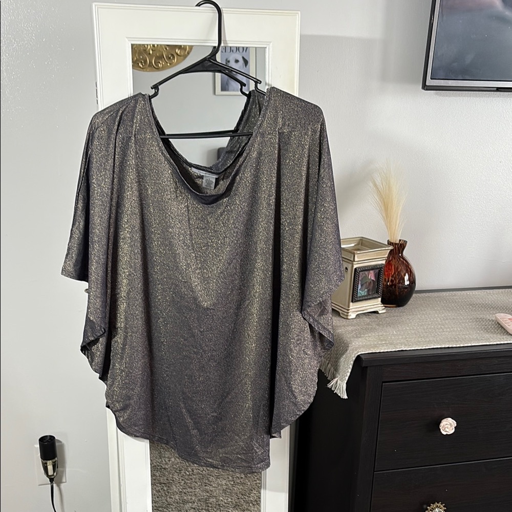 Isaac Mizrahi Gray Dolman Sleeve Tunic